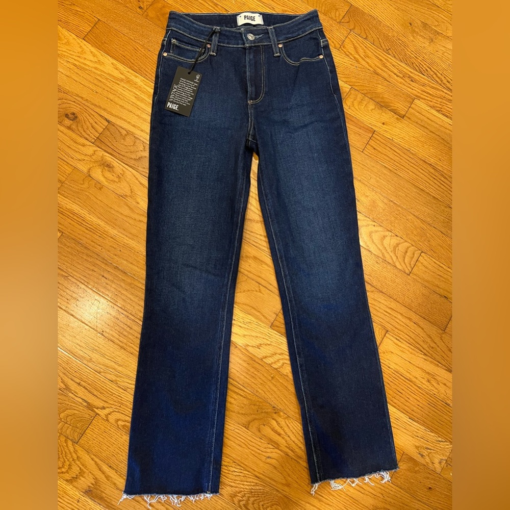 NWT Paige Cindy Crop High Rise Straight Jeans
